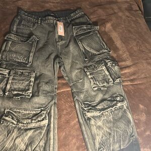 Oversized denim jeans